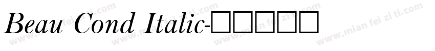 Beau Cond Italic字体转换